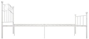 Giroletto bianco in metallo 140x200 cm
