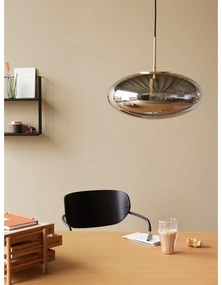 Lampadario dimmerabile grigio con paralume in vetro ø 40 cm Reflect - Hübsch