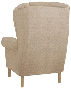 Poltrona con braccioli marrone chiaro Swan – Ropez