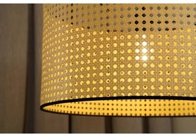 Duolla - Lampadario a plafone ROLLER RATTAN 1xE27/15W/230V diametro 45 cm beige/nero