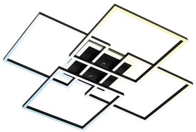 Brilo - plafoniera LED dimmerabile FRAME 50W/230V Wi-Fi Tuya + telecomando 72,4x72,4cm nero