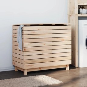 Cesto Per Bucato 88,5x44x76 Cm Legno Massello Pino /