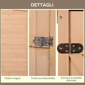 Casetta Box da Giardino in Legno di Abete 75x56x115 cm...