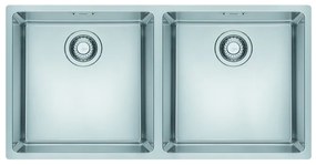 Lavello integrato 2 vasche FRANKE Maris inox inox L 43 x L 86 cm argento