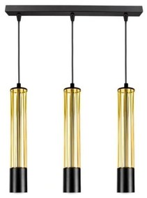 Lampadario a sospensione con filo PRESCOT 3xGU10/40W/230V oro