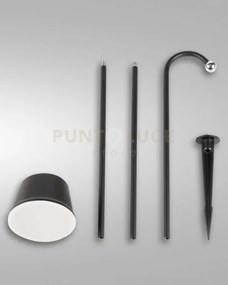 Armanda kit garden nero a led 3w 3000k 320lm dimmerabile e orientab...