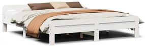 Letto senza materasso bianco 180x200 cm legno massello di pino