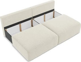 Divano color crema allungabile/con contenitore 216 cm Kalena – Makamii