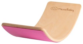 Tavola di equilibrio montessori rosa/di colore naturale in pino massiccio 80x30x18 cm Montessori – Meowbaby