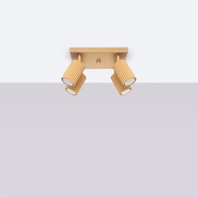 Sollux SL.1564 - Faretto KARBON 4xGU10/10W/230V oro