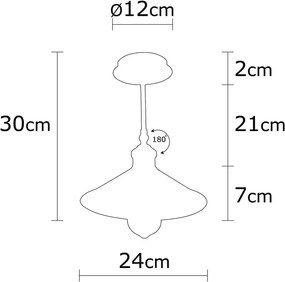 Plafoniera color bronzo con paralume in metallo ø 24 cm Berceste – Opviq lights