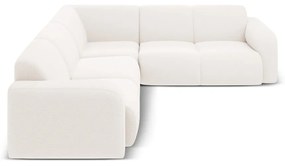Divano angolare bianco in tessuto bouclé (angolo variabile / a L) Molino - Micadoni Home