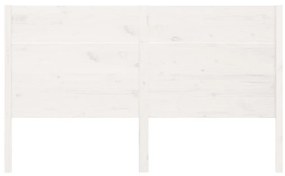 Testiera bianca 141x4x100 cm in legno massello di pino