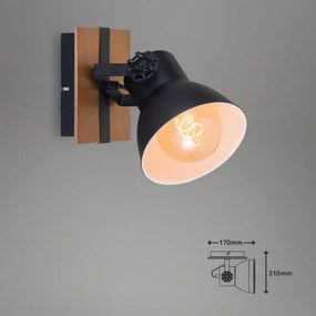 Briloner 2742-015 - Faretto da parete RETRO 1xE27/25W/230V nero