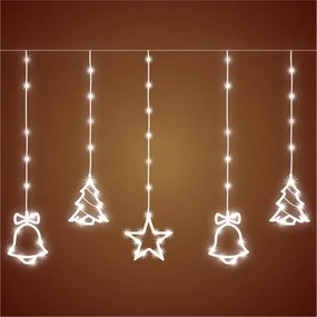 Catena da esterno natalizia a LED 186xLED 7m IP44 bianco freddo