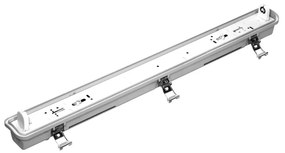 Plafoniera Stagna IP65 per Tubo LED 60cm - Unilaterale Plafoniera  per 1 tubo LED da 60cm