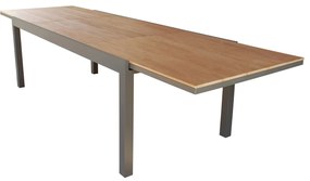 VIDUUS - set tavolo in alluminio e polywood cm 200/300 x 95 x 75 h con 10 poltrone Viduus