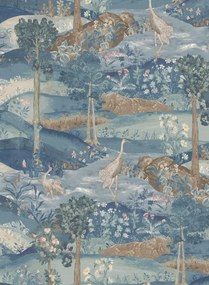 GP & J Baker Carta da parati Palace Tapestry - Royal Blue