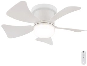 Globo 03609W - Ventilatore da soffitto dimmerabile a LED HINES LED/10W/230V + telecomando bianco