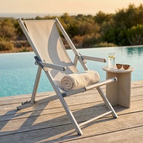 sdraio mare prendisole pieghevole in alluminio e textilene cm 98 x 67,5 x 106 h