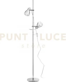 Piantana lemonde orientbile in metallo cromo 2 luci attacco e27 35x...