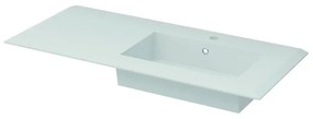 Lavabo rettangolare Bellagio L 106 x P 46 x H 13.5 cm in resina bianco