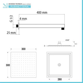 Set doccia completo nero opaco soffione 30 miscelatore e kit doccia