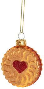 Decorazione per albero di natale in vetro fatta a mano ø 4 cm Jam Biscuit – Sass &amp; Belle