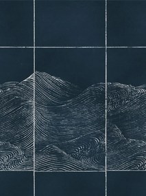 Coordonne Carta da parati panoramica Waves Metallics - Silver