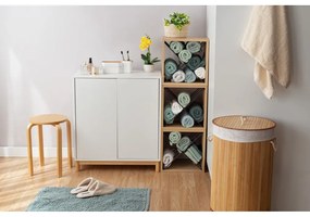 Cesto per la biancheria in bambù rotondo - Compactor