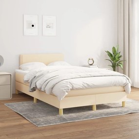 Giroletto A Molle Con Materasso Crema 120x200 Cm İn Tessuto /