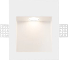 Applique da Incasso Segnapasso GU11 Compatta in Gesso Pitturabile