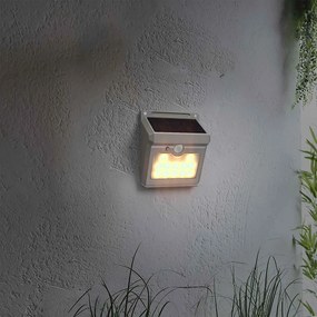 Applique Solare Rettangolare da parete, IP65 con Sensore di Movimento Colore Bianco Caldo 3.000K