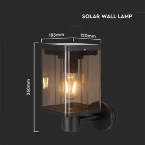 Lampada solare da parete LED esterna con sensore LED/2,5W/3,7V 3000K IP54