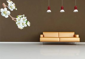 Adesivo murale per interni ramo di ciliegio in fiore 60 x 120 cm