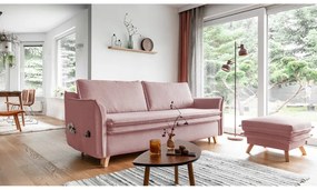 Divano rosa chiaro 225 cm Charming Charlie - Miuform