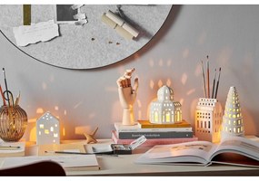 Portacandele in ceramica per tea light Urbania Lighthouse Manor - Kähler Design