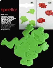 Set di tappetini antiscivolo per bambini 6 pz per la vasca 12x11 cm Frogtime – Spirella