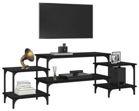 Mobile porta tv nero 157x35x52 cm in legno multistrato
