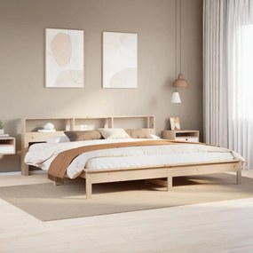 Giroletto Senza Materasso 200x200 Cm İn Legno Massello Di Pino /