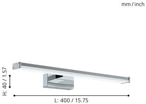 Eglo 74051 - Illuminazione a LED per specchi da bagno GALENZANA LED/7,4W/230V IP44 cromo