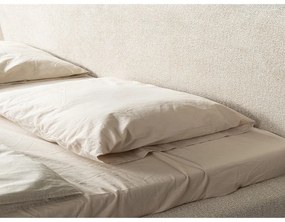 Letto matrimoniale imbottito beige con rete inclusa 180x200 cm Makana – Makamii