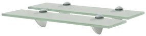Mensole Galleggianti 2 Pz İn Vetro 40x20 Cm 8 Mm /