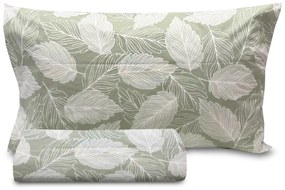 Parure copripiumino 1 piazza e mezza foglie Acanto salvia SmartDecoHome