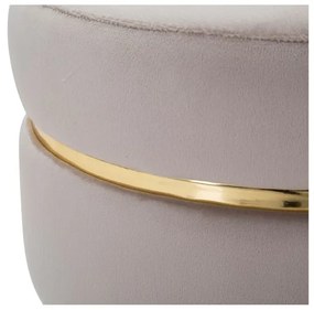 Pouf in velluto beige Paris - Mauro Ferretti