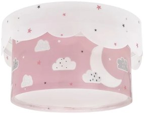 Dalber 61236S - Plafoniera per bambini MOON 2xE27/60W/230V rosa