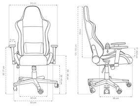 Yenkee - Sedia da gioco nera/rossa