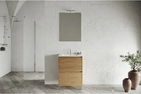 Mobile Bagno Lisbona 2 Cassetti 60 Cm Rovere Naturale