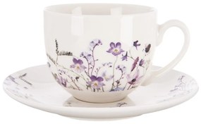 Tazzina bianca/viola in porcellana 280 ml Louka – Orion