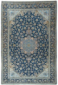 Kashmar Tappeto 250 x 370 Blu (Iran) Annodato A Mano